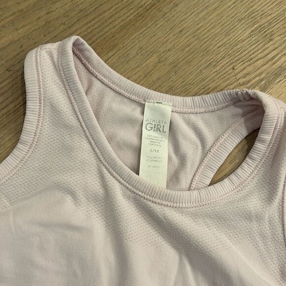Athleta Girl Light Pink Tank Top Large (12) - Picture 3 of 3
